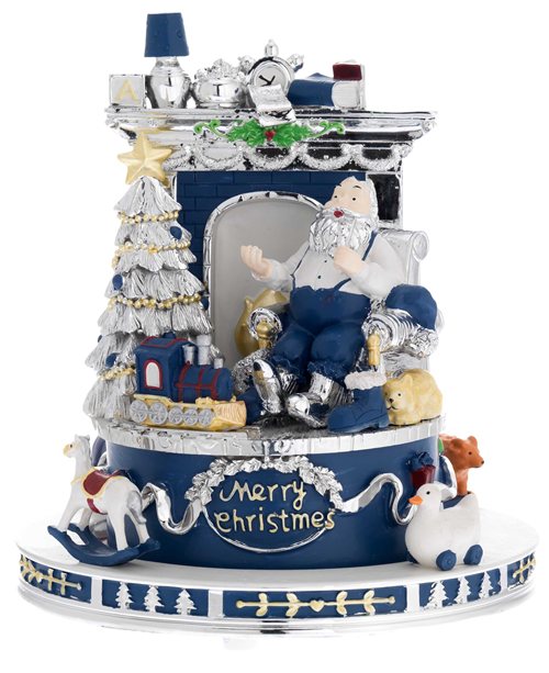 GIOSTRA CON BABBO NATALE E ALBERO BLU